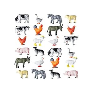 24 piezas mini granja animales figuras de plástico granja_1