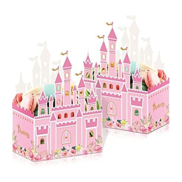 24 piezas de recuerdos de fiesta de castillo caja de oro_1