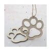 24 recortes de madera en forma de pata para perros y gatos