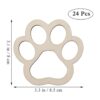 24 recortes de madera en forma de pata para perros y gatos