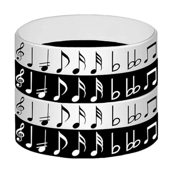 24 pulseras de goma con notas de piano Notas de piano_5