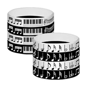 24 pulseras de goma con notas de piano Notas de piano_1