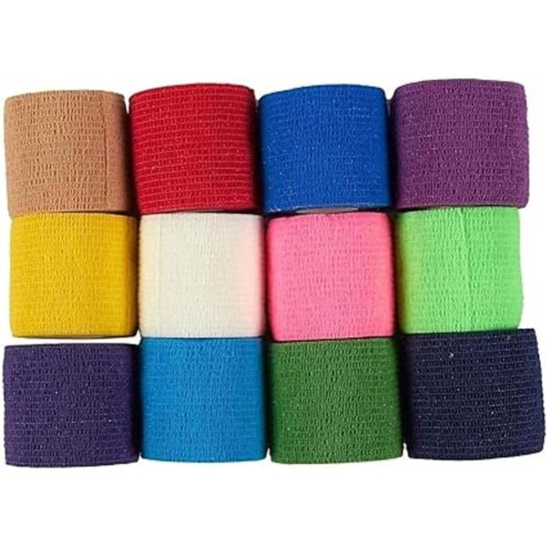 24 rollos de vendajes adhesivos coloridos cinta cohesiva_5