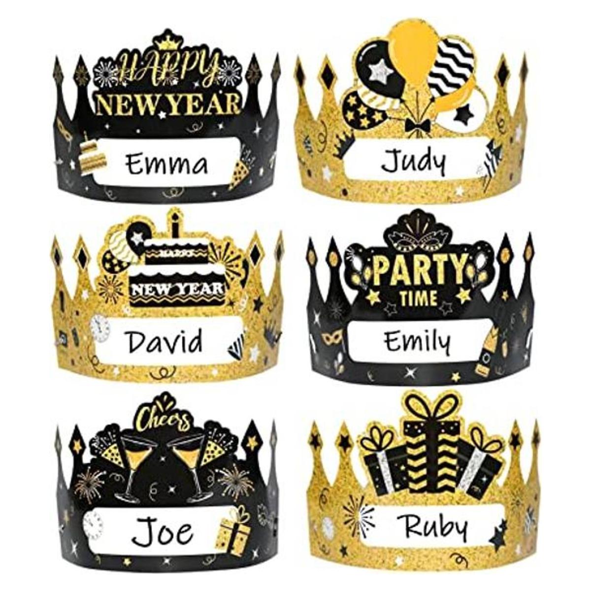 24 sombreros de corona para fiesta de Año Nuevo 2022 para
