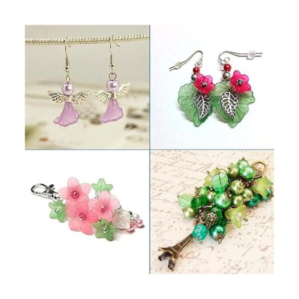 240 cuentas acrílicas esmeriladas transparentes de flores_5