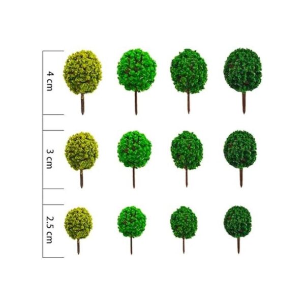 24pcs Mini Modelo rboles Arbusto Mixto rboles Vegetación