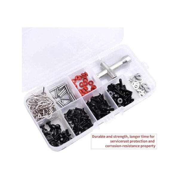241pcs RC Tornillos Kit M3 Hex Tornillo Tornillo Bandeja