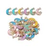 24pcs esmalte Luna Star Charms Celestial Charms Colgantes