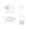 25 boquillas de 0.016 in Ender 3 MK8 3D para impresora_4