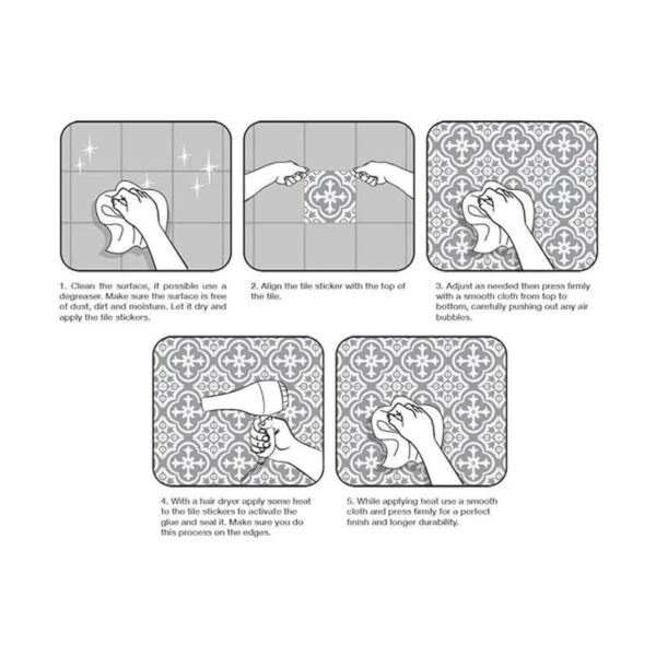 25 calcomanías de azulejos estilo mandala 4 x 4 pulgadas
