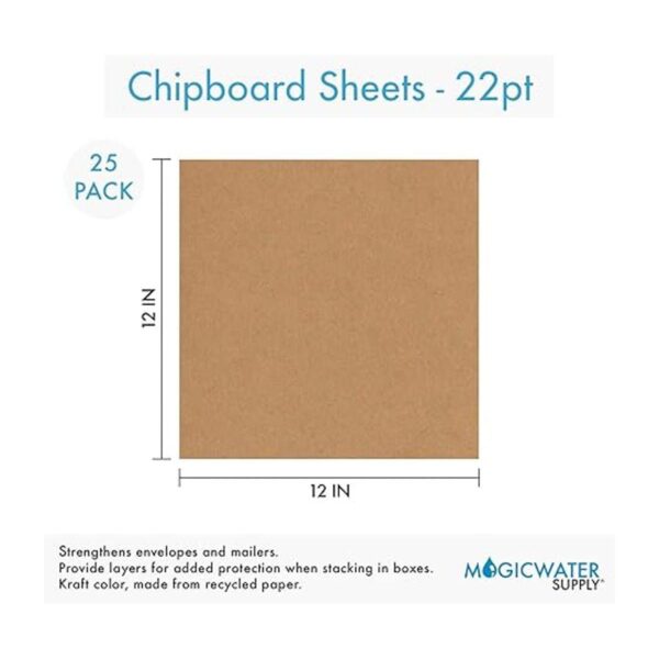 25 hojas de aglomerado de 12 x 12 pulgadas 22 pt punta