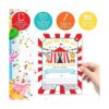 25 invitaciones de fiesta de cumpleaños para niños con