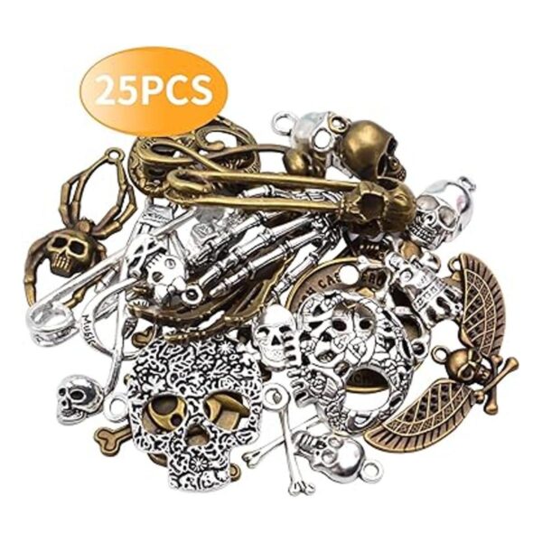 25 piezas de diseño mixto con forma de calaveras colgantes
