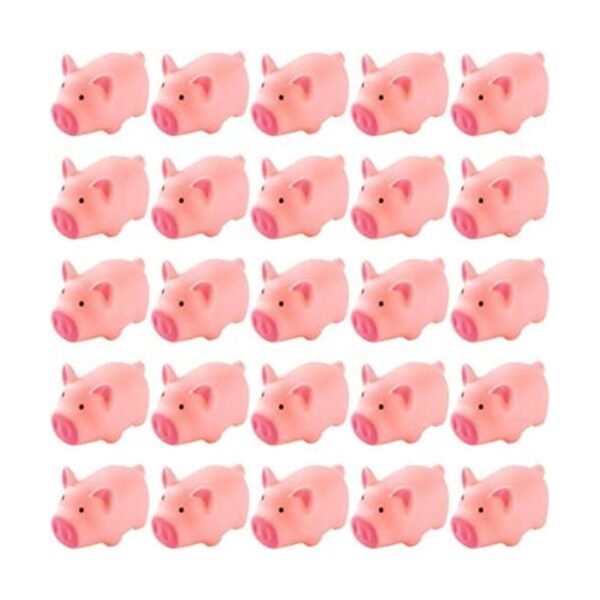 25 piezas de mini cerdos de goma a granel baño de bebé_1