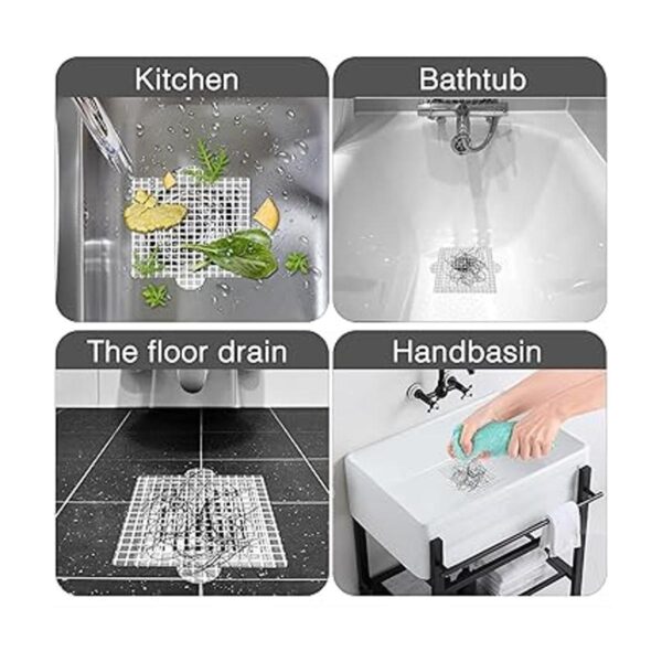 25 pegatinas desechables de malla de drenaje para ducha_4