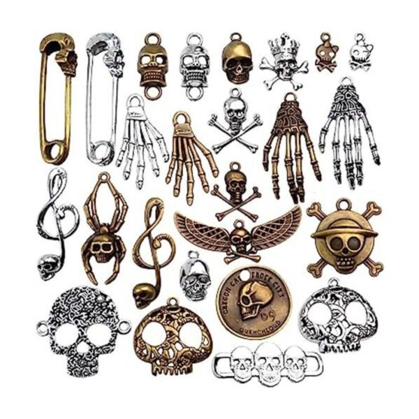 25 piezas de diseño mixto con forma de calaveras colgantes
