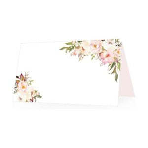 25 tarjetas de mesa de campaña de peonía rosa floral para_1