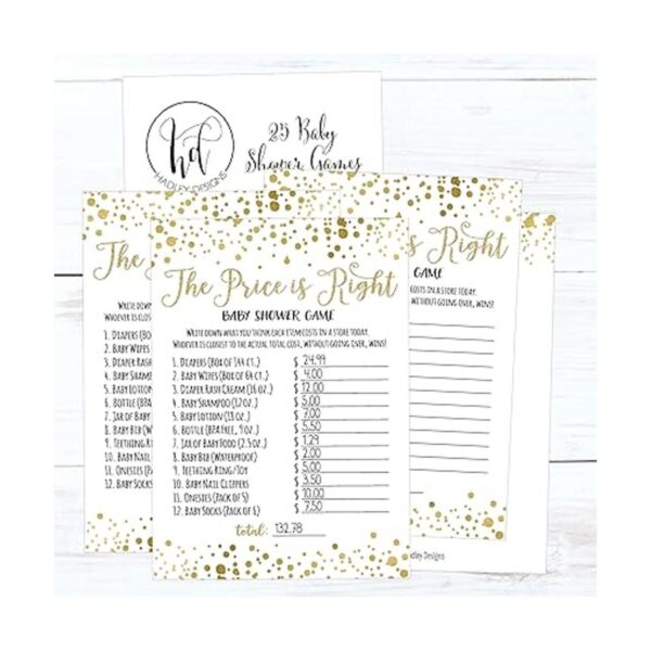 25 puntos dorados Price Is Right Baby Shower juegos_2