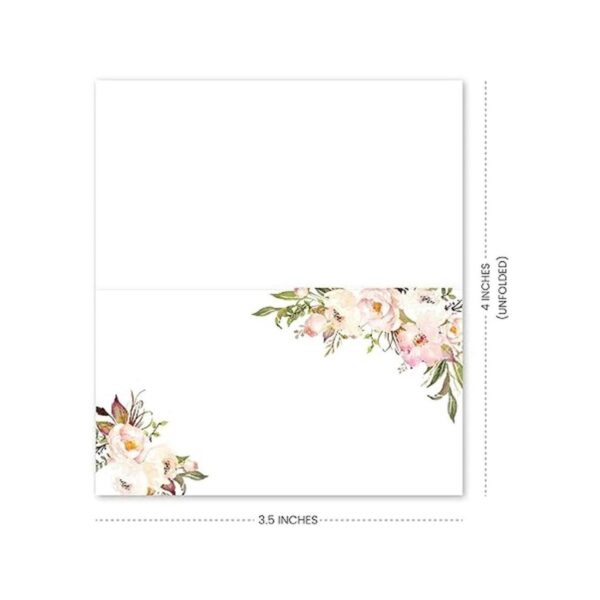 25 tarjetas de mesa de campaña de peonía rosa floral para_2