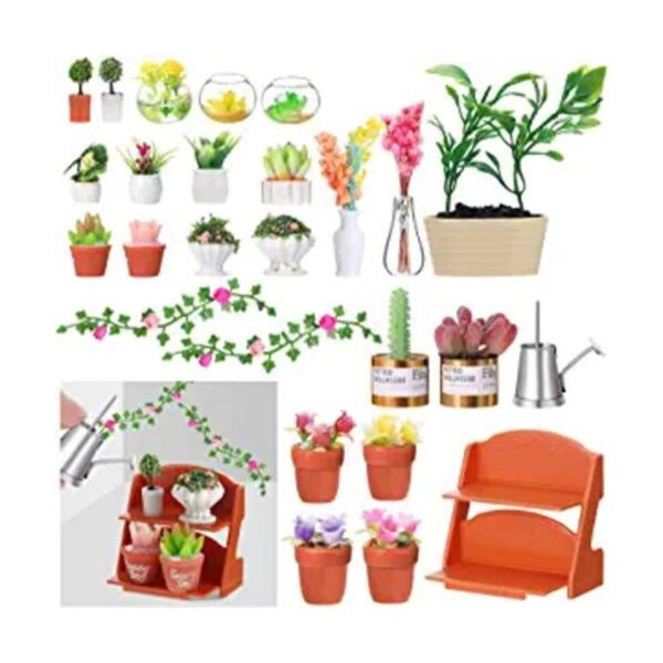 26 piezas de plantas de casa de muñecas planta de bonsái_1