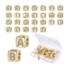26 piezas de diamantes de imitación del cubo del alfabeto