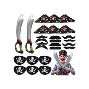 26 piezas de suministros de fiesta pirata Pirata Capitán_1