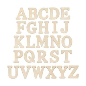 26 letras del alfabeto de madera para manualidades ABC de