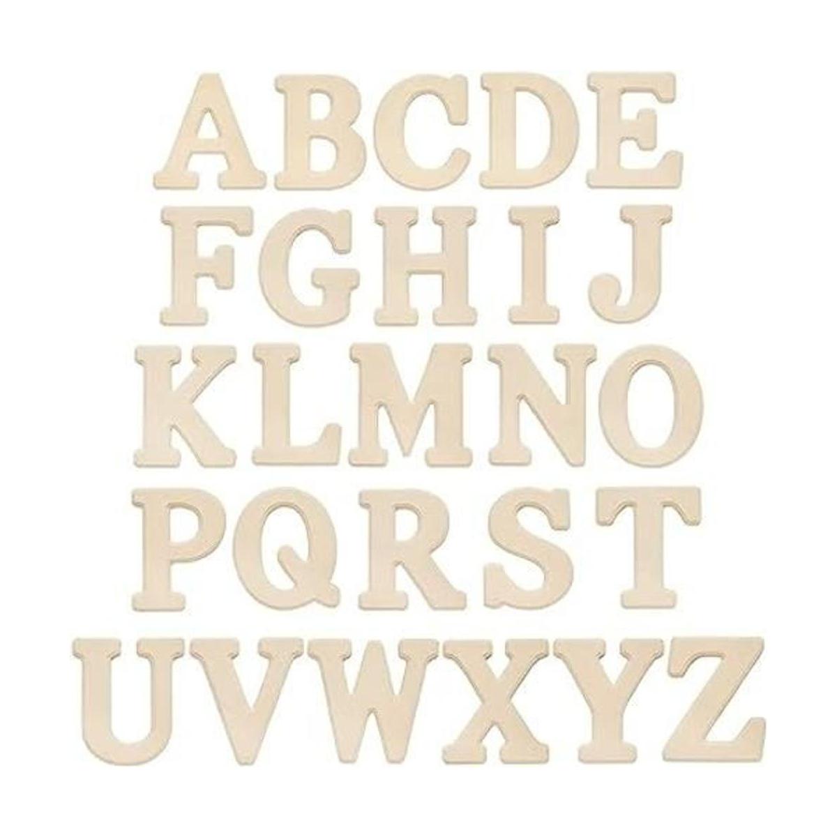 26 letras del alfabeto de madera para manualidades ABC de