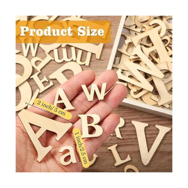 260 letras de madera de 1 pulgada y 2 pulgadas letras del
