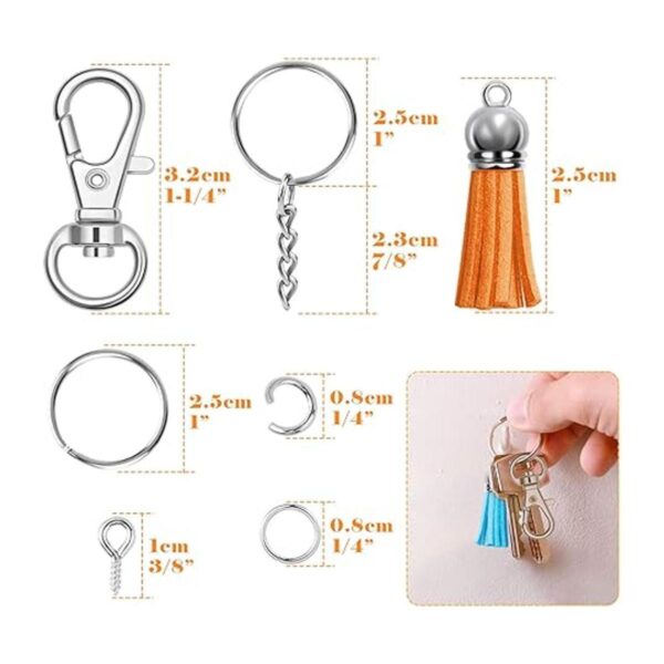 270 borlas de llavero anillos de llavero Acejoz para