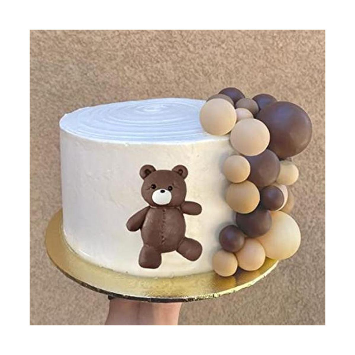 27 bolas de globos de colores de oso marrón para