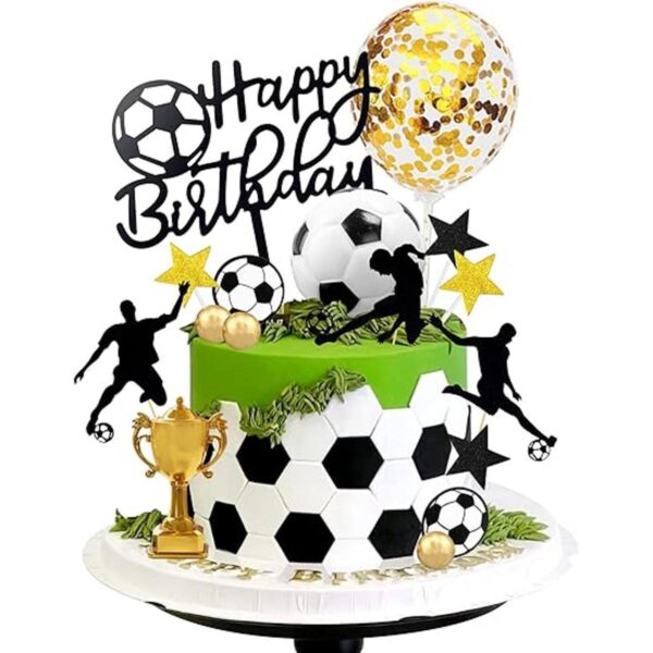 28 piezas de decoración de pastel de fútbol para futbol_1