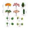 28 piezas de adornos de plantas de jardín en miniatura