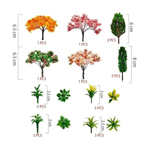 28 piezas de adornos de plantas de jardín en miniatura