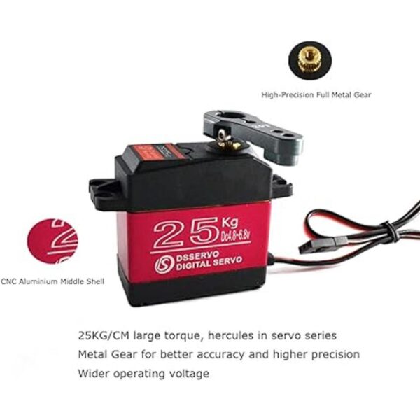 2pcs DS3225 25KG 270 Degree High Torque RC Digital Servo