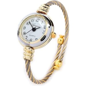 2Tone Reloj de pulsera para mujer color dorado y plateado_1