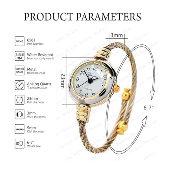 2Tone Reloj de pulsera para mujer color dorado y plateado_2