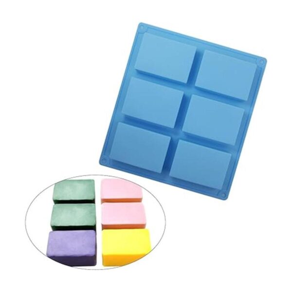 3 PCS Rectangle Silicone Molds SENHAI 6Cavity Cake Baking