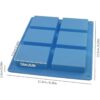 3 PCS Rectangle Silicone Molds SENHAI 6Cavity Cake Baking