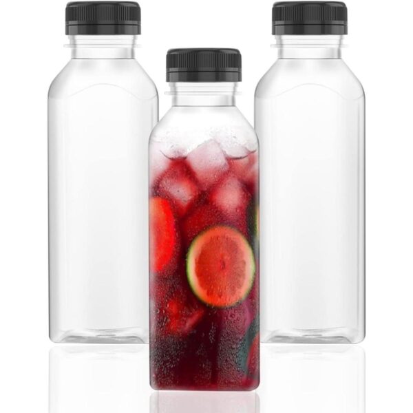 3 botellas de jugo de plástico de 17 onzas recipientes_1