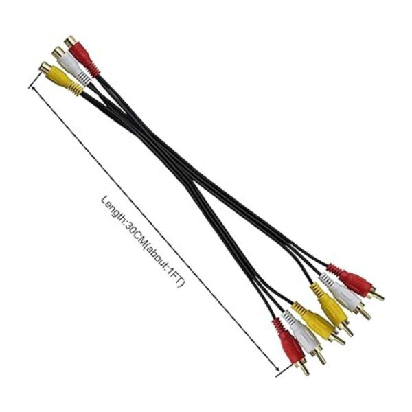 3 RCA hembra a 6 RCA macho de audio divisor de vídeo Cable_4