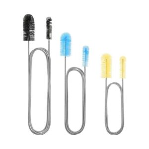 3 cepillos de filtro de acuario de acero inoxidable