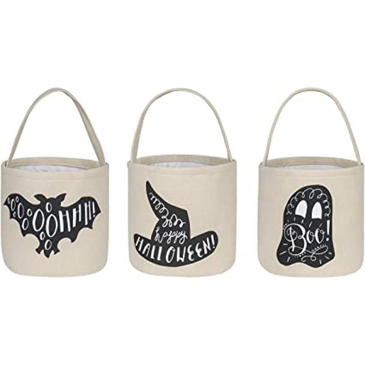 3 cubos de Halloween para trucos o tratos cesta de dulces