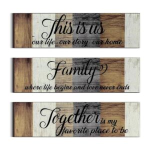 3 letreros de This is Us rústicos para decoración del