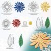 3 juegos de troqueles de corte de metal de flores hojas