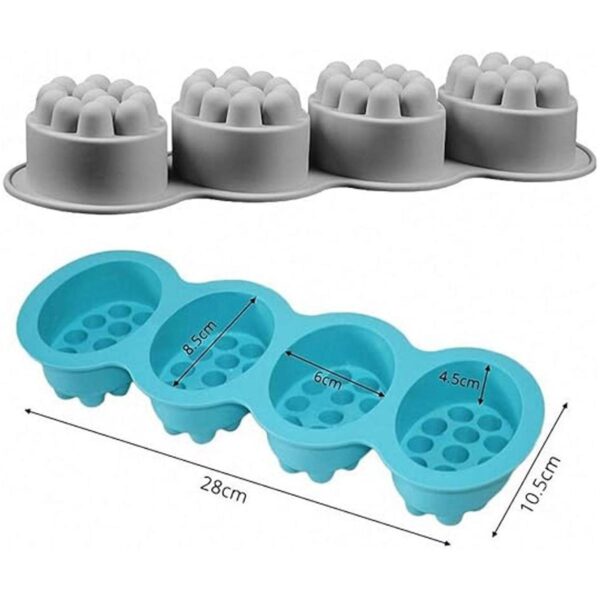 3 moldes de jabón para barra de masaje 4.5 oz 4 cavidades