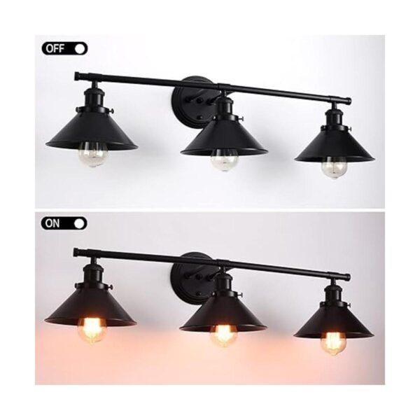 3 luces negras para baño lámparas de tocador de granja_5