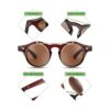 3 pares Flip Up gafas de sol retro redondas gafas