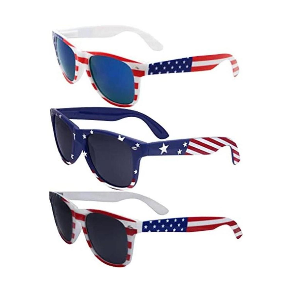 3 pares de gafas de sol americanas del equipo USA a granel