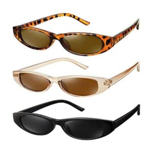 3 pares de lentes de sol rectangulares estilo retro_1